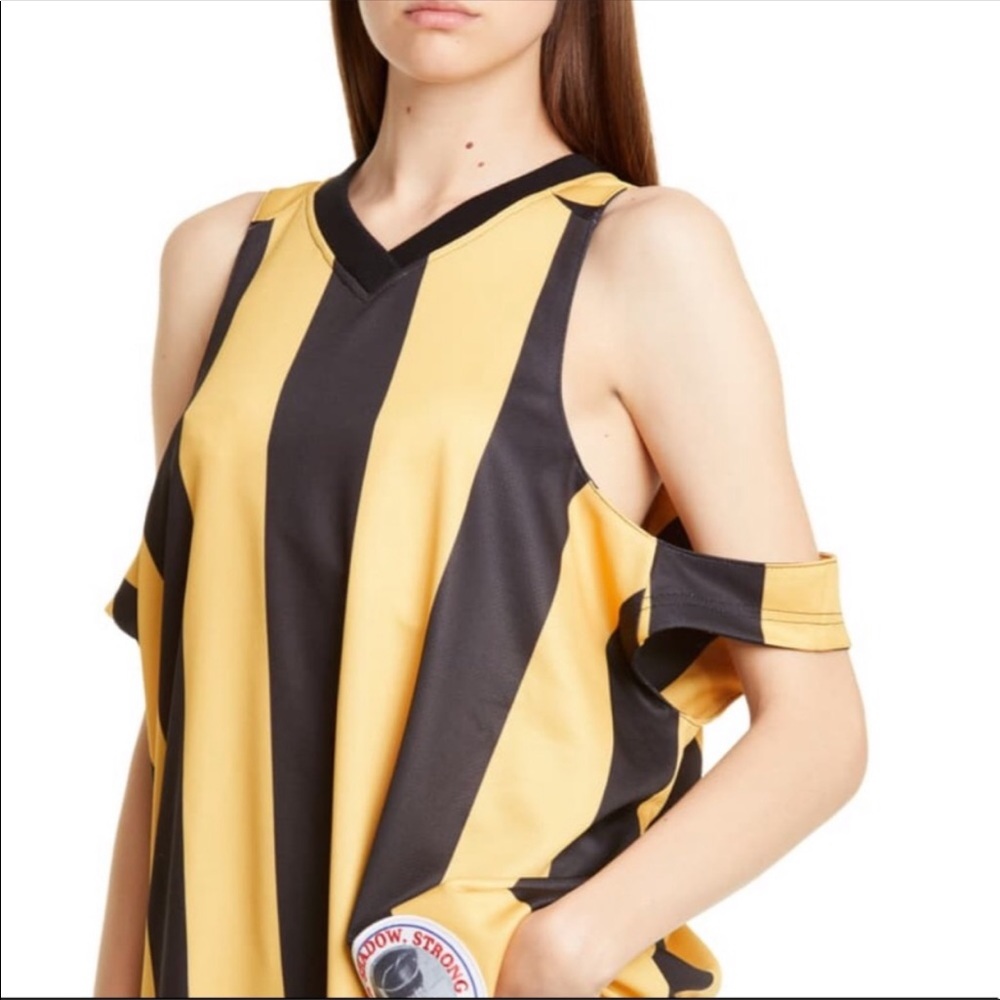 New MARTINE ROSE 2019 FW Cold Shoulder Unisex Jersey Top